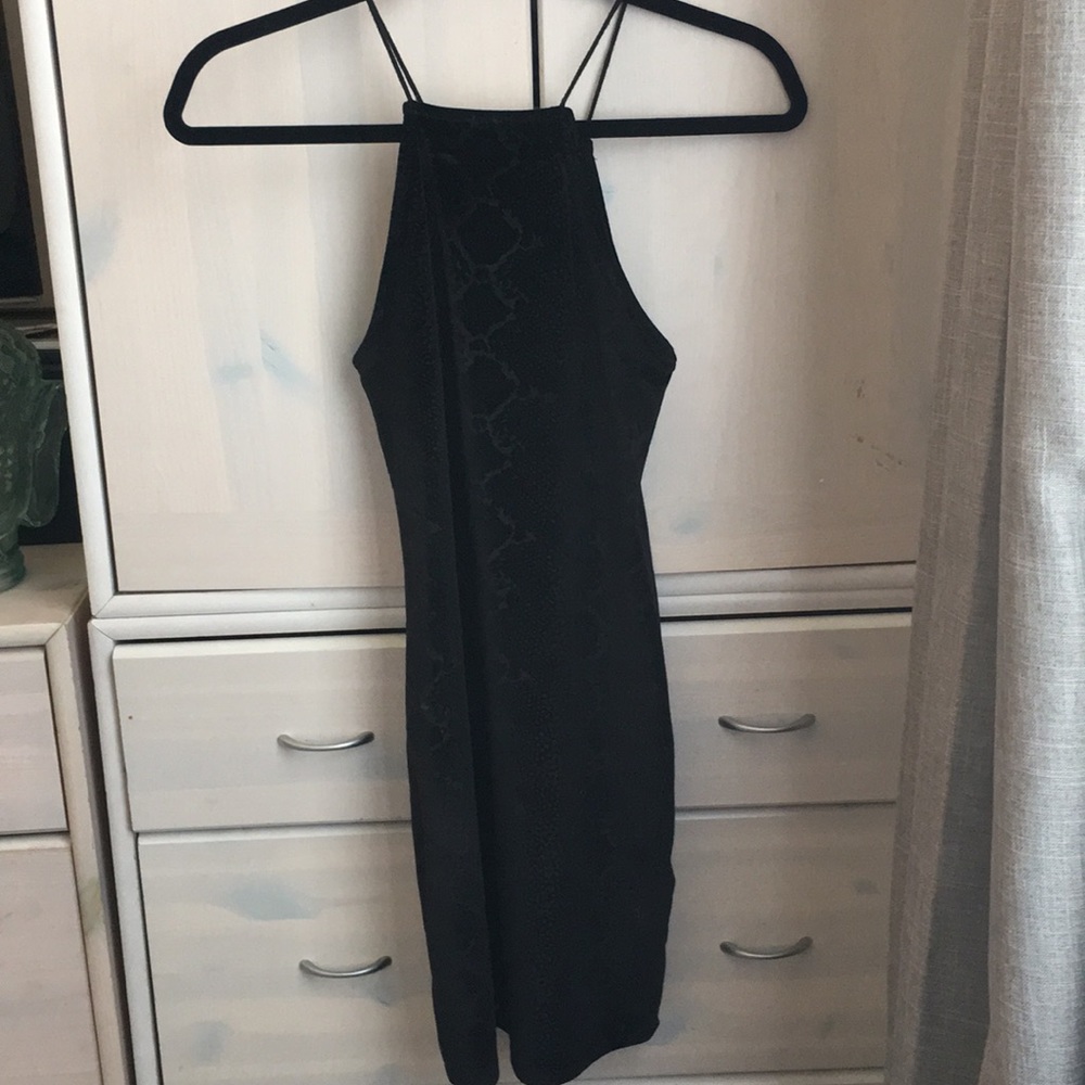 Black skin tight dress